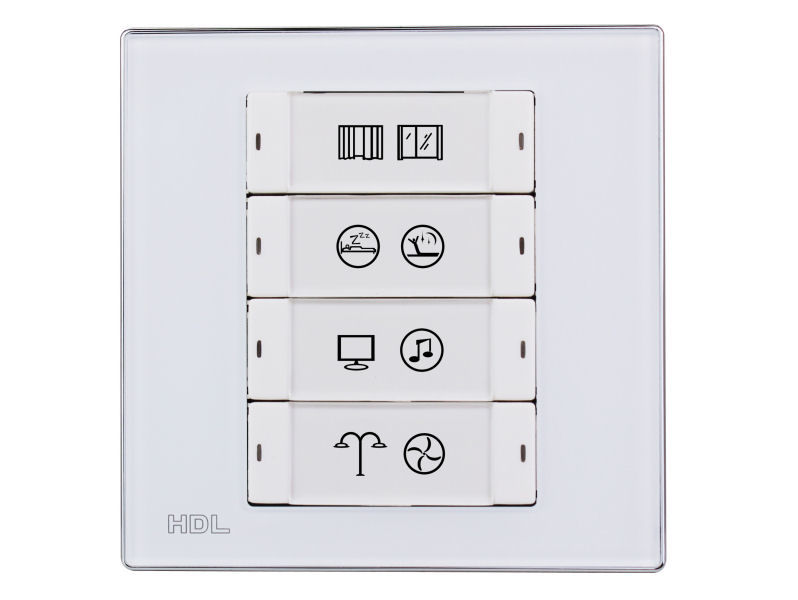 HDL iFlex 8 Button Wall Panel WIRELESS