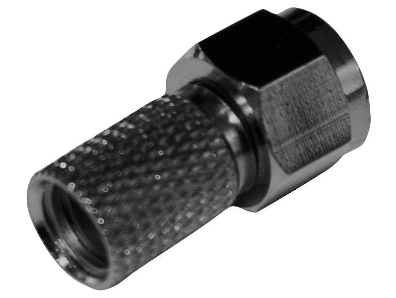 (100) QUALITY Screw F Plug 1mm BLACK