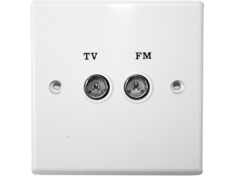 BUDGET UHF-FM Diplexed Outlet Plate