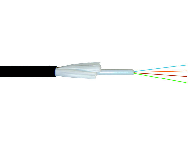 (m) CLT Fibre Optic 4 Core Cable Black