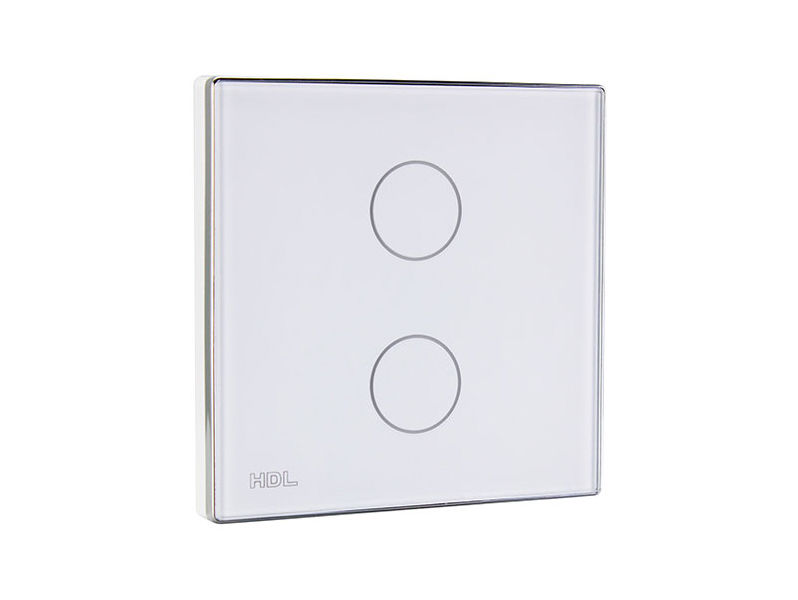 HDL iTouch 2 Button Wall Panel WHITE