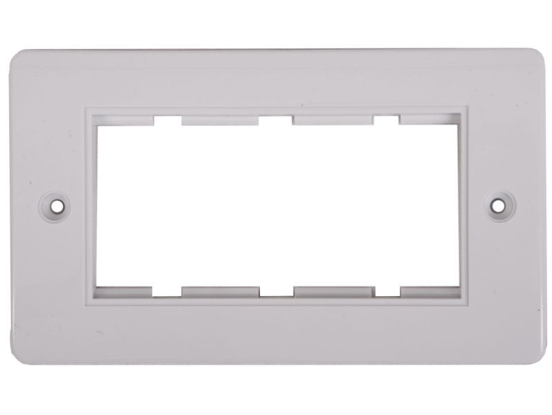 TRIAX Outlet 4 Module WHITE Bevelled Edges