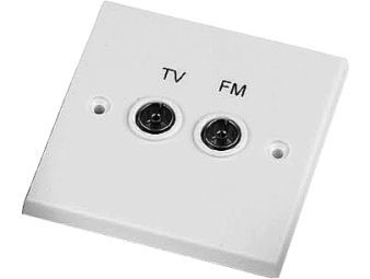 ANTIFERENCE UHF-FM Diplex Outlet Plate