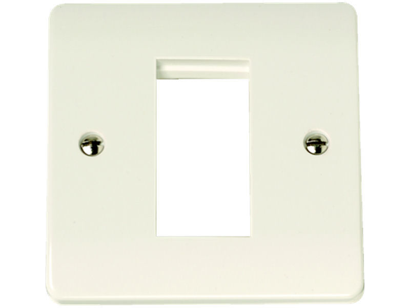 CLICK Outlet 1 Module WHITE Bevelled Edges