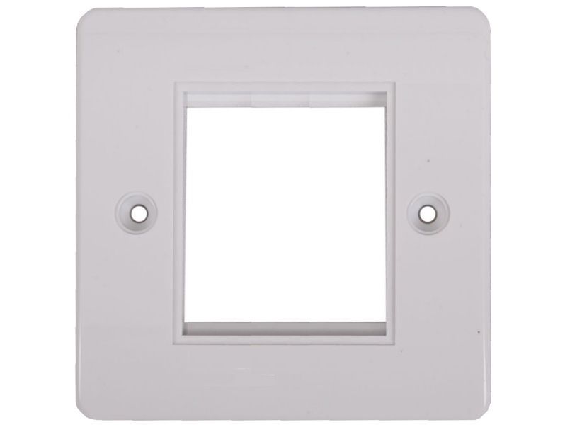 TRIAX Outlet 2 Module WHITE Bevelled Edges