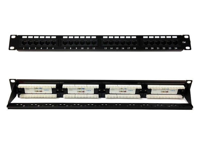 24 Port CAT6 Patch Panel c/w Cable Manager