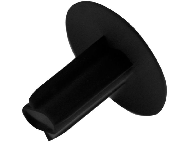 (50) TWIN Hole Tidy - Grommet BLACK 2x7mm