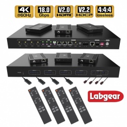 LABGEAR HD2-M431 18 GBIT 44 (3+1 MIRRORED) HDMI V2.0 MATRIX KIT