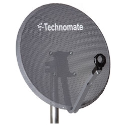 65cm Technomate Mesh Satellite Dish & Pole Mount Fittings 60cm
