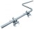 Short Steel Cranked Satellite Swan Neck Mast with Brackets & Clamps
