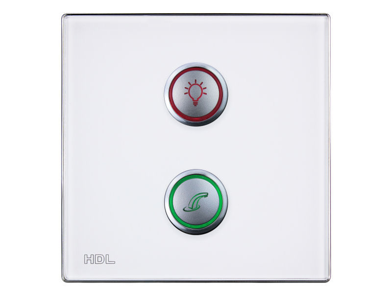 HDL iSense 2 Button Wall Panel