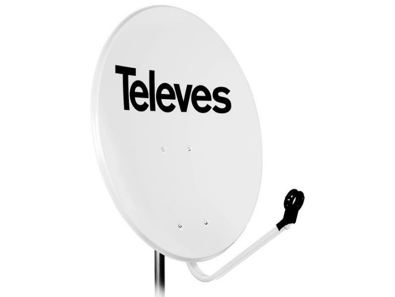 TELEVES 1.1m Solid Dish Steel White(Boxed)