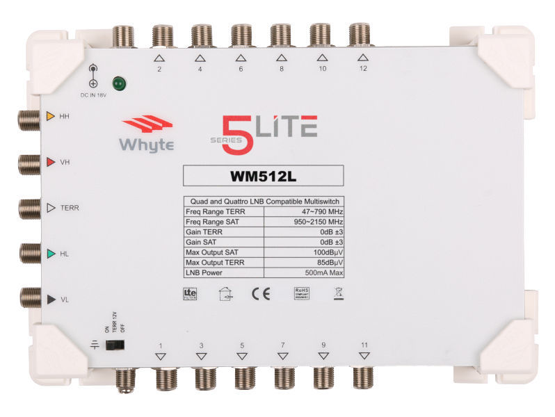 WHYTE 5 Lite Multiswitch 5x12 c/w PSU