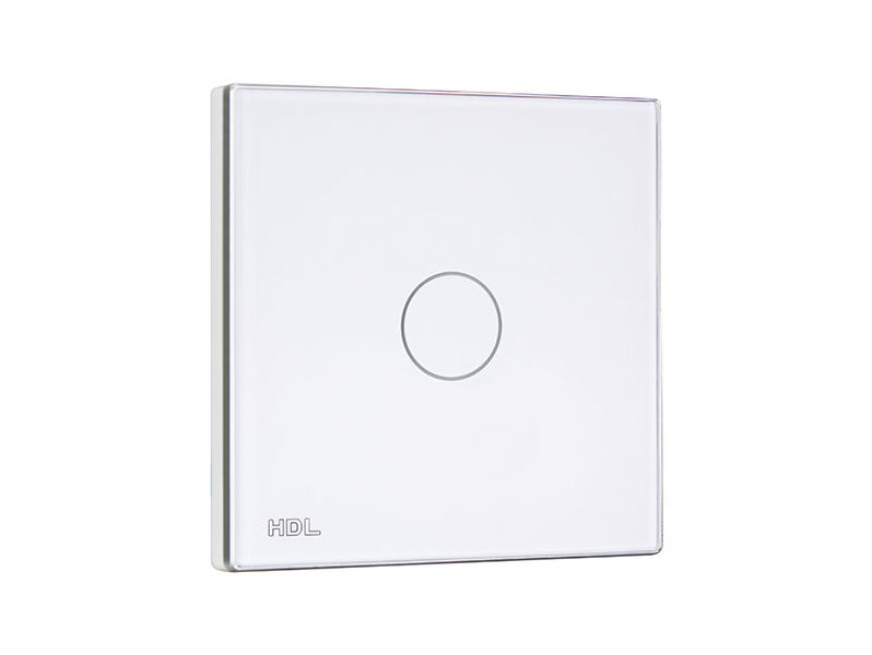HDL iTouch 1 Button Wall Panel WHITE