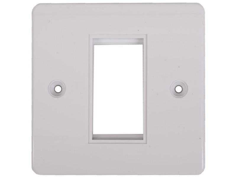 TRIAX Outlet 1 Module WHITE Bevelled Edges