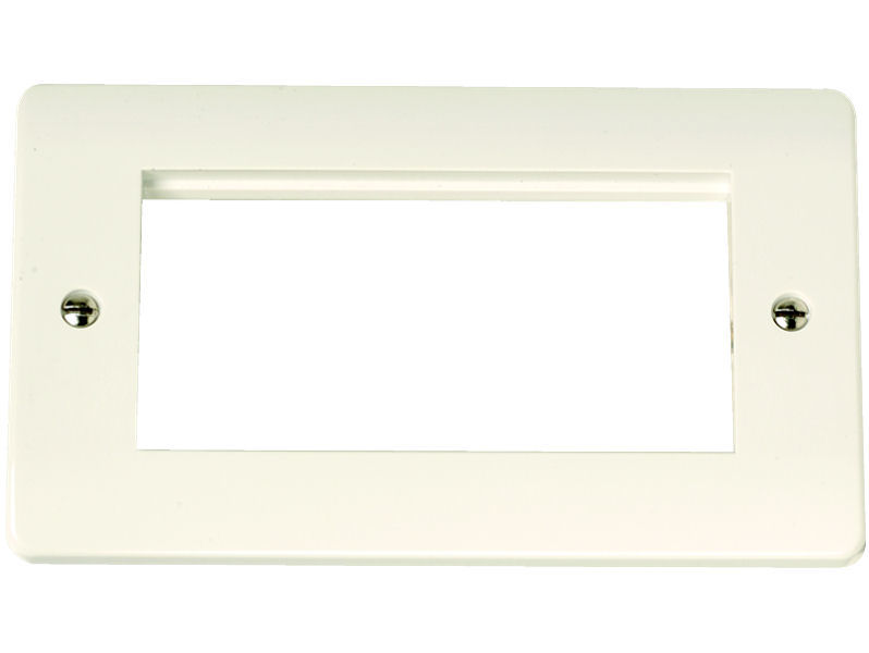 CLICK Outlet 4 Module WHITE Bevelled Edges