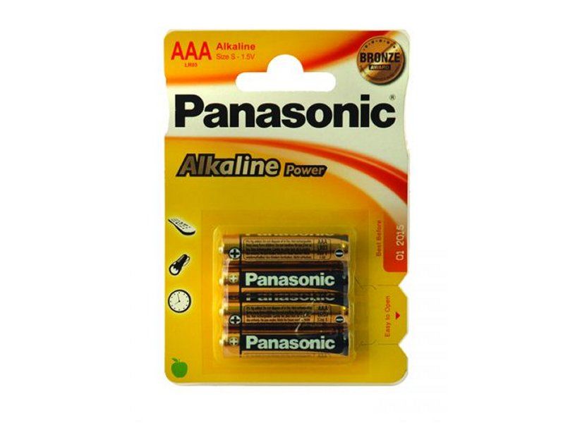 PANASONIC 'AAA' Alkaline Batteries(Pack 4)