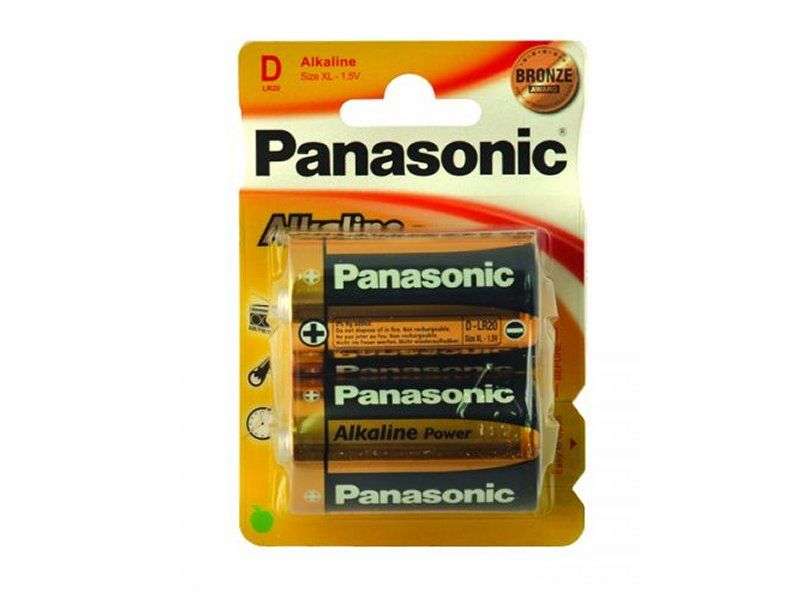 PANASONIC 'D'Alkaline Batteries (Pack 2)