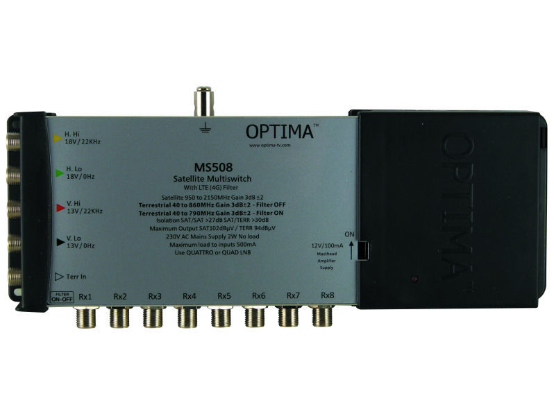 OPTIMA MS508LTE Multiswitch 5 In 8 Out