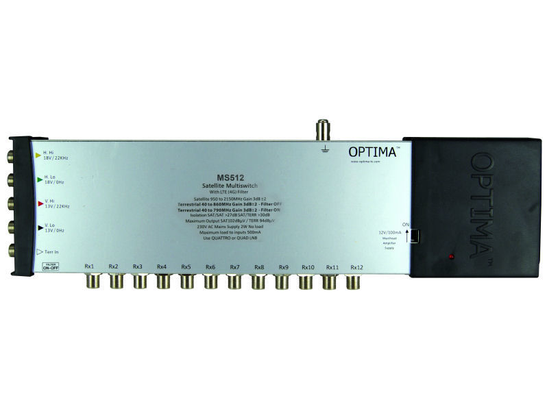 OPTIMA MS512LTE Multiswitch 5 In 12 Out