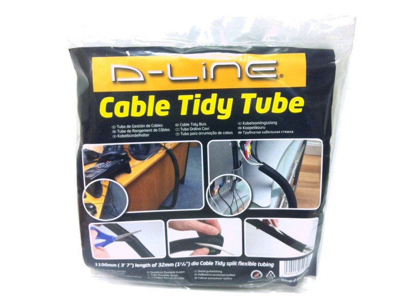D-LINE Cable Tidy SPLIT TUBE 1.1m Black
