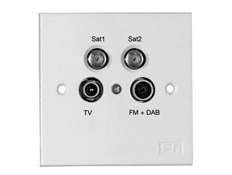 FRACARRO Quad Screened Outlet Plate