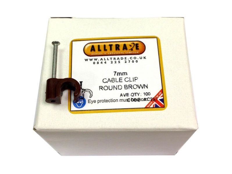 (100) SystemSAT 7mm Brown Clips