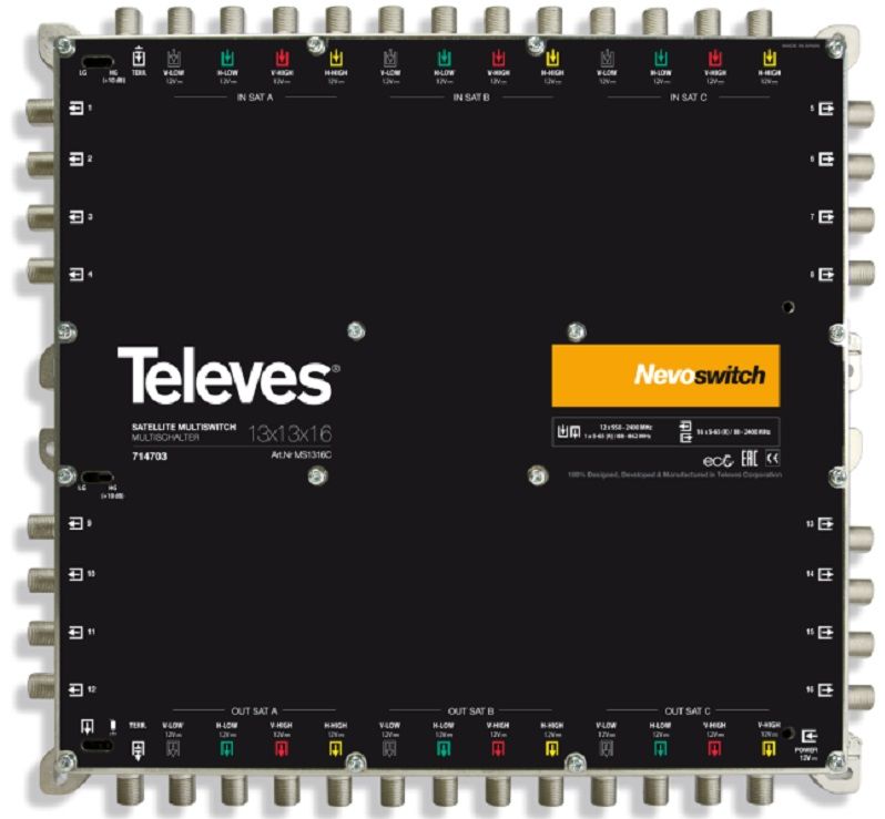 TELEVES 13x13x16 CASCADE Multiswitch