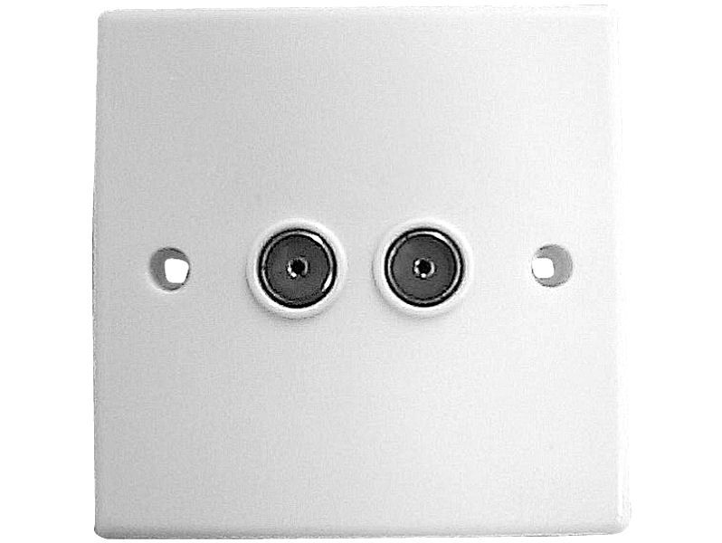 BUDGET Double Flush Outlet Plate