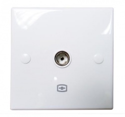 High Quality Single IEC COAX aerial wall socket (Isolated) - AE0064