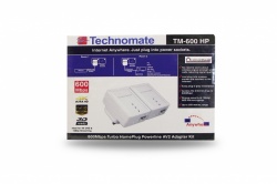 Technomate TM-600 HP 600 Mbps HomePlug AV2 Powerline Adapter Starter Kit (Pack of 2) - white