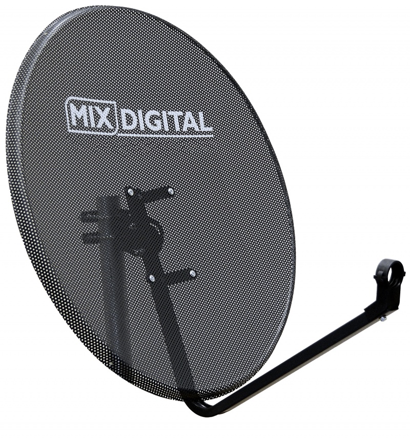 60cm Mix Digital Mesh Satellite Dish & Pole Mount Fittings 60
