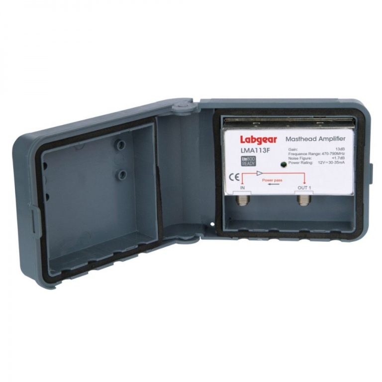 LABGEAR 13 DB 1-IN 1-OUT LOW NOISE FIXED GAIN MASTHEAD AMPLIFIER WITH LTE800 FILTER (LMA113F)