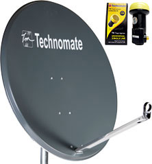 1m Technomate Soild Satellite Dish with TM1 0.1dB LNB