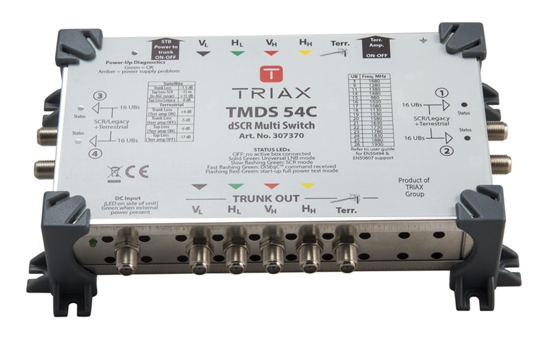 TRIAX TMDS54C 4 Way dSCR Multiswitch SkyQ multi switch