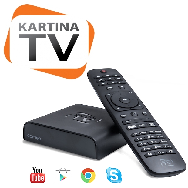 Kartina TV Russian IPTV Quattro HD Set Top Box and Subscription