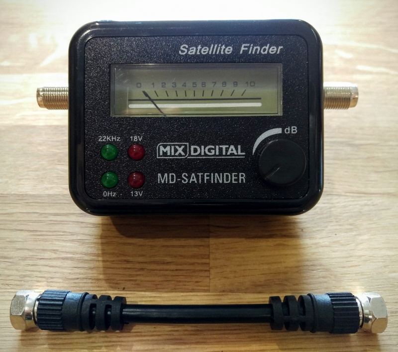 Mix Digital Satellite Finder Signal Meter with Patch Lead