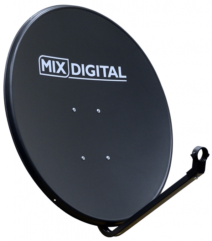 1.1m Mix Digital Solid Satellite Dish & Pole Mount Fittings 110cm