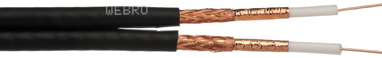 15m Webro Twin 'Shotgun' WF100 Double Shield Copper Coax Cable