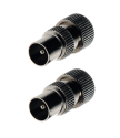 Maxview H84011M TV/FM Coaxial Alloys Plugs (2)