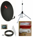 80cm Portable Hi-Quality Satellite Dish Kit for Camping & Caravan