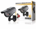 Konig CCTV Dummy Camera with Solar Panel & IR LEDs - Light up in Dark