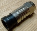 Snap Seal Professional F Type Compression Crimp Plug End Silver